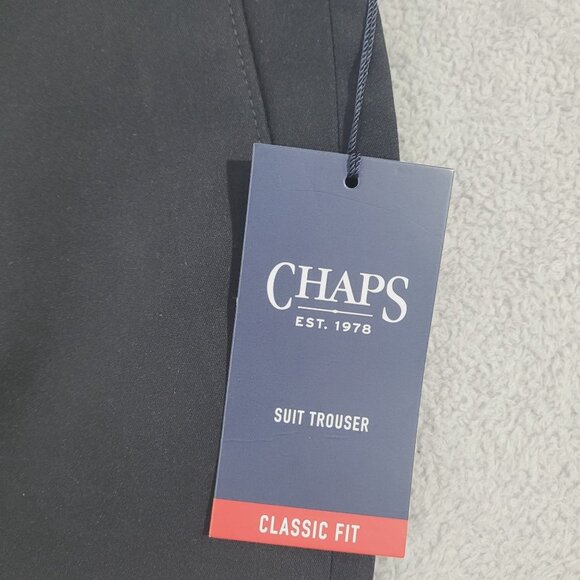 NEW Chaps Women's Classic Fit Suit Trousers Black 32W Polyester Blend// 26PT - Picture 5 of 6